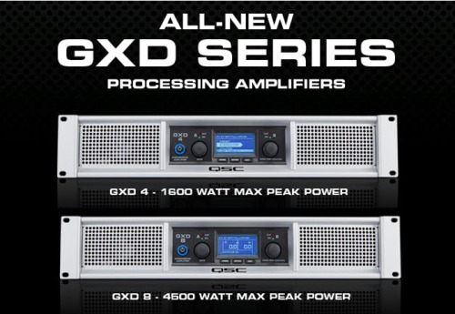 QSC GXD 4 и GXD 8 — двухканальные усилители мощности со встроенным DSP и высокой выходной мощностью